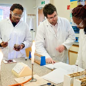 students in a lab