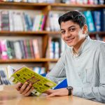 child reading a book