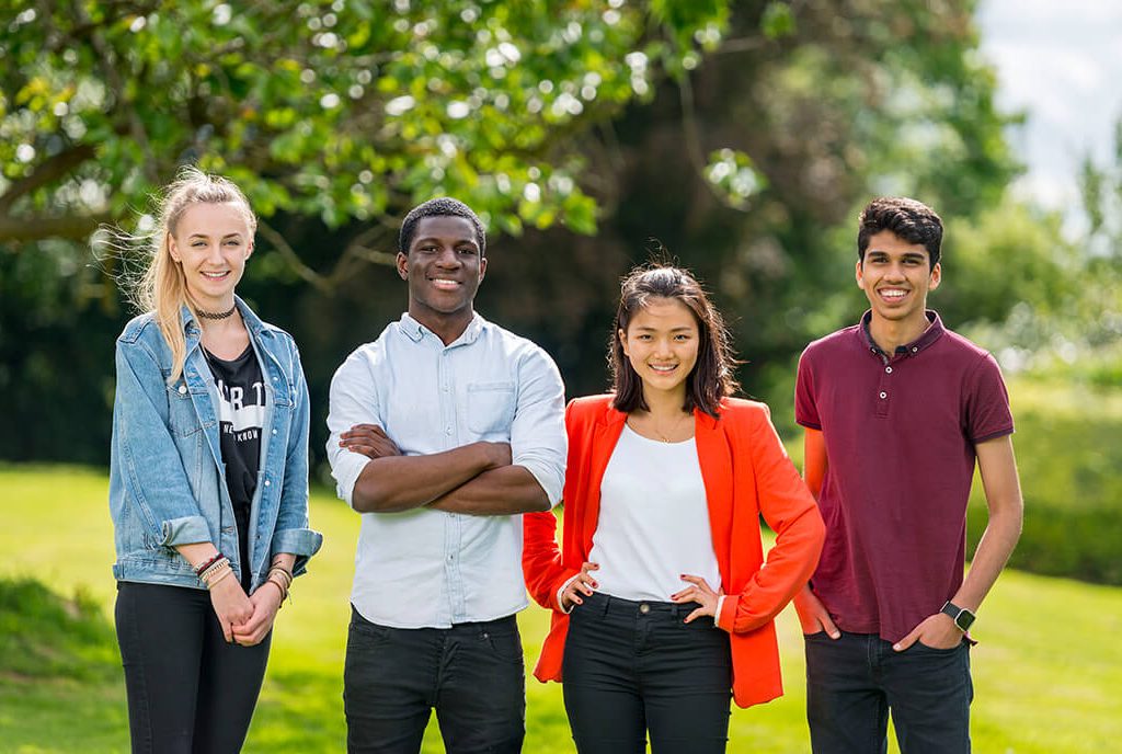 Students smiling